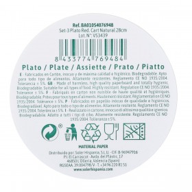 Set di piatti Algon 28 cm 3 Pezzi (24 Unità)