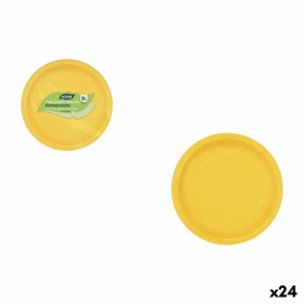Set di piatti Algon Giallo 20 cm 10 Pezzi (24 Unità)
