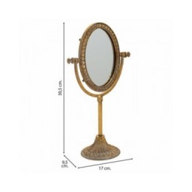 Specchio con Supporto Alexandra House Living Oro Resina 9 x 30 x 17 cm