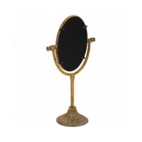 Specchio con Supporto Alexandra House Living Oro Resina 9 x 30 x 17 cm