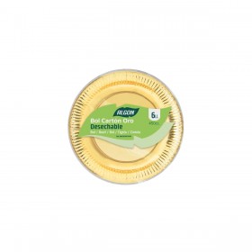 Set di piatti Algon Dorato 450 ml 6 Pezzi (18 Unità)