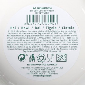 Set di piatti Algon Dorato 450 ml 6 Pezzi (18 Unità)