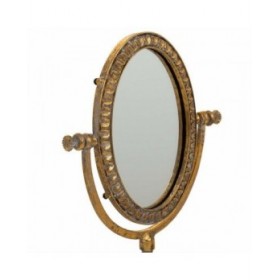 Specchio con Supporto Alexandra House Living Oro Resina 9 x 30 x 17 cm
