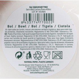 Set di piatti Algon Argentato 450 ml 6 Pezzi (18 Unità)