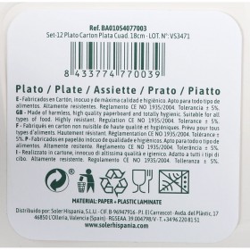 Set di piatti Algon Argentato 18 cm 12 Pezzi (18 Unità)