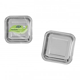Set di piatti Algon Argentato 23 cm 10 Pezzi (18 Unità)