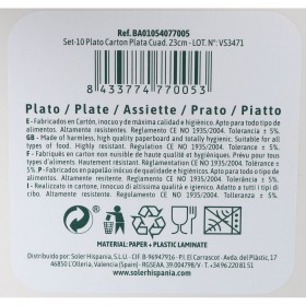 Set di piatti Algon Argentato 23 cm 10 Pezzi (18 Unità)