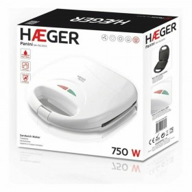 Piastra Grill Elettrica Haeger SM-75G.007A Bianco 750 W