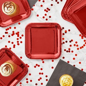 Set di piatti Algon Rosso 20 cm 10 Pezzi (18 Unità)
