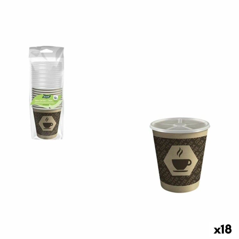 Set di Bicchieri Algon Marrone 120 ml 12 Pezzi (18 Unità)