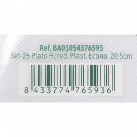 Set di piatti Algon Plastica 20,5 cm 25 Pezzi (12 Unità)