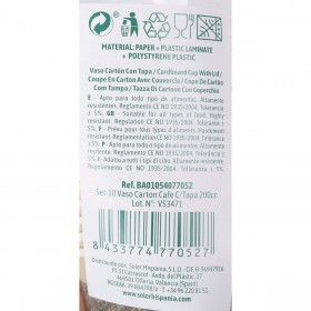 Set di Bicchieri Algon Marrone 200 ml 10 Pezzi (18 Unità)