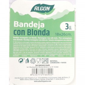 Set di vassoi per Alimenti Algon Rettangolare 18 x 26 cm 3 Pezzi (24 Unità)