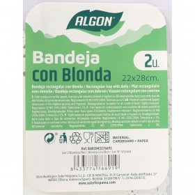 Set di vassoi per Alimenti Algon Rettangolare 22 x 28 cm 2 Pezzi (36 Unità)