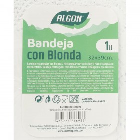 Vassoio per aperitivi Algon Rettangolare 32 x 39 x 1 cm 32 x 39 cm (36 Unità)