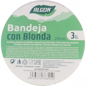 Set di vassoi per Alimenti Algon Rotondo 20 cm 3 Pezzi (24 Unità)