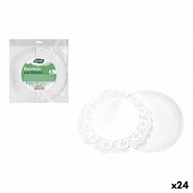 Set di vassoi per Alimenti Algon Rotondo 25 cm 2 Pezzi (24 Unità)