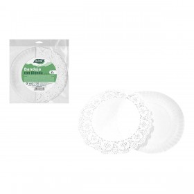 Set di vassoi per Alimenti Algon Rotondo 25 cm 2 Pezzi (24 Unità)