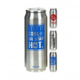 Thermos da Viaggio Metaltex Bocchetta Acciaio inossidabile Lattina Multicolore 500 ml