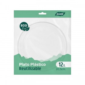 Set di piatti Algon Plastica 20,5 cm 20,5 x 2 cm 12 Pezzi (24 Unità)