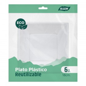 Set di piatti Algon Plastica 18 cm 6 Pezzi (24 Unità)