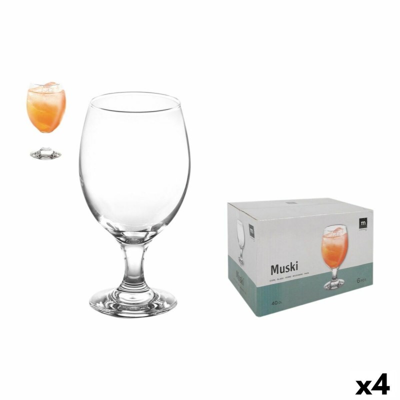 Set di Bicchieri La Mediterránea MUSKI 0,4 l 6 Pezzi (4 Unità)
