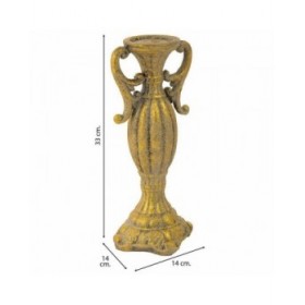Candelabro Alexandra House Living Oro Resina 14 x 33 x 14 cm