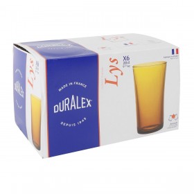 Set di Bicchieri Duralex Lys Ambra 280 ml 6 Pezzi (12 Unità)