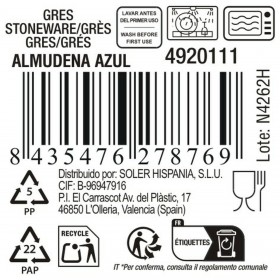 Tazza Mug La Mediterránea Almudena Azzurro 200 ml (36 Unità)
