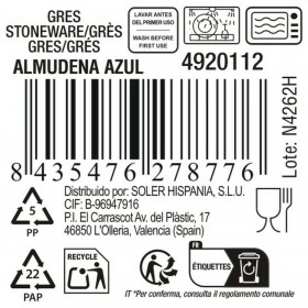 Tazza Mug La Mediterránea Almudena Azzurro 330 ml (36 Unità)