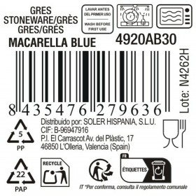 Tazza Mug La Mediterránea Macarella blue 320 ml 0,32 L (36 Unità)