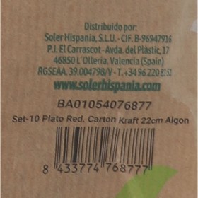 Set di piatti Algon Marrone 22 cm 10 Pezzi (24 Unità)
