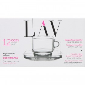 Set di 6 Tazze con Piatto LAV Cozy (6 Unità)