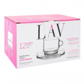 Set di 6 Tazze con Piatto LAV Cozy (6 Unità)