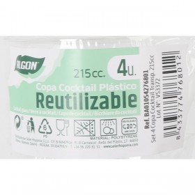 Bicchiere da cocktail Algon 215 ml 4 Pezzi (24 Unità)