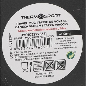 Tazza Thermos con Coperchio ThermoSport Travel Rosso 400 ml (12 Unità)