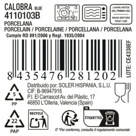 Piatto da Dolce La Mediterránea Calobra Azzurro (48 Unità)