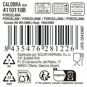 Insalatiera La Mediterránea Calobra Azzurro (16 Unità)