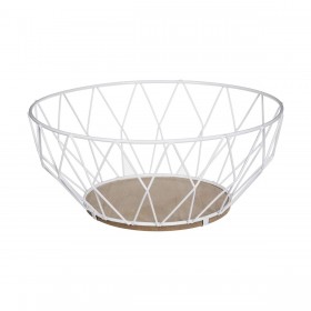 Portafrutta Secret de Gourmet Metallo Bianco Ø 28 cm
