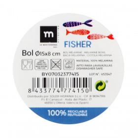 Ciotola per Aperitivi La Mediterránea Pesci 15 x 8 cm (24 Unità)