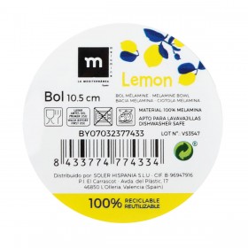 Ciotola per Aperitivi La Mediterránea Limone 10,5 cm (36 Unità)