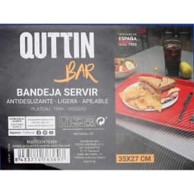 Vassoio Quttin Plastica 35 x 27 x 2,2 cm (24 Unità)