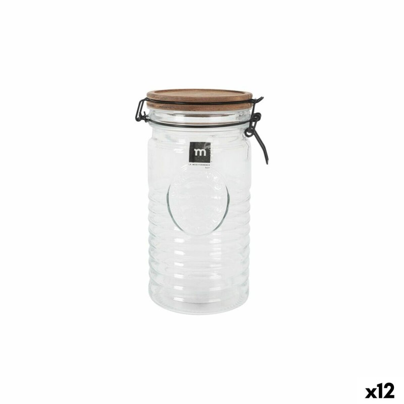 Barattolo di Vetro La Mediterránea ACACIA 1 L (12 Unità)