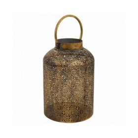 Portacandele Alexandra House Living Oro Vetro Ferro 20 x 30 x 20 cm