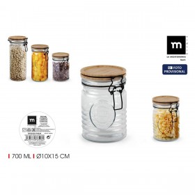 Barattolo di Vetro La Mediterránea ACACIA 0.7 L (12 Unità)