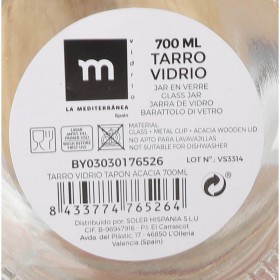 Barattolo di Vetro La Mediterránea ACACIA 0.7 L (12 Unità)