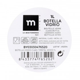 Bottiglia di Vetro La Mediterránea Metallo Vetro 1 L (24 Unità)