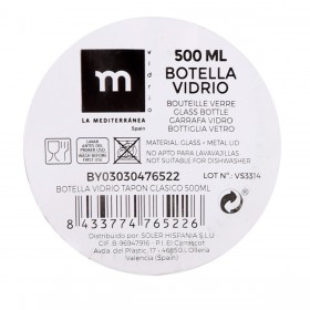 Bottiglia di Vetro La Mediterránea Vetro 500 ml (24 Unità)