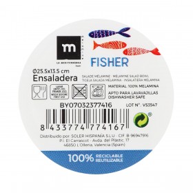 Insalatiera La Mediterránea FISHER 25,5 x 13,5 cm (8 Unità)