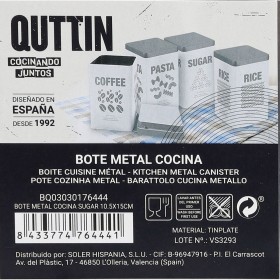 Barattolo in Metallo Quttin SUGAR (12 Unità)